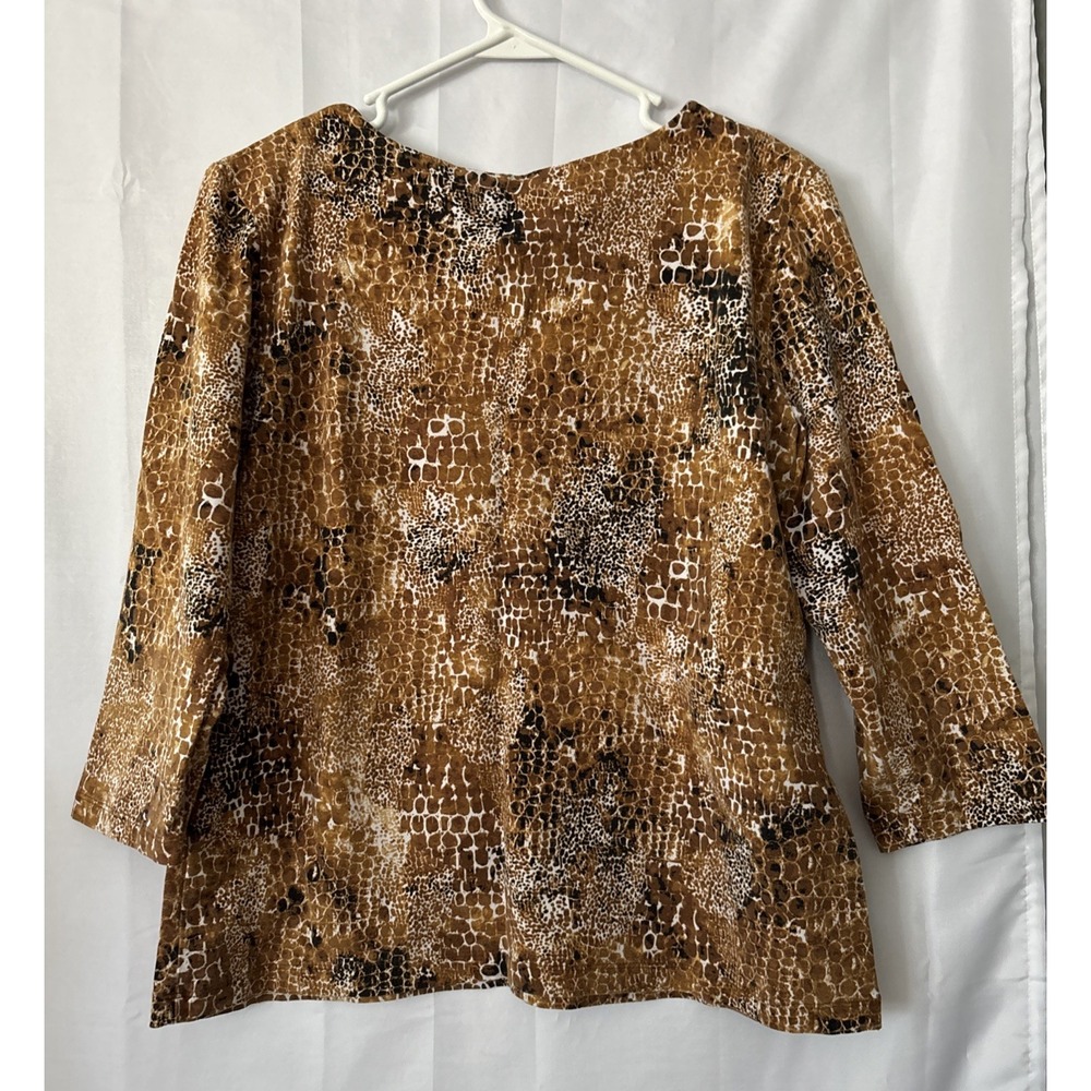 Ruby Rd Lovely Animal Print Top Size Large - Picture 4 of 6